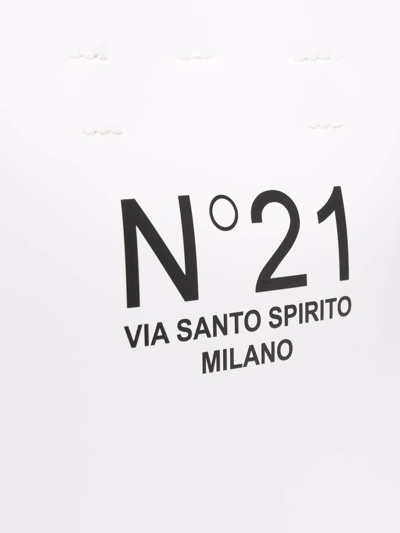 Shop N°21 Medium Logo-print Tote Bag In White