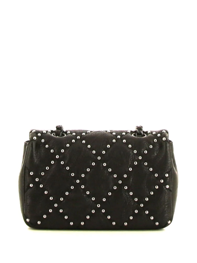 Pre-owned Chanel 2014 Mini Timeless Studded Shoulder Bag In Black