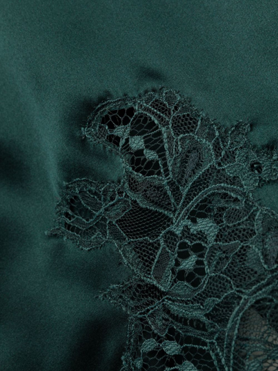 Fleur Of England Ela Lace-trim Babydoll Dress In Green