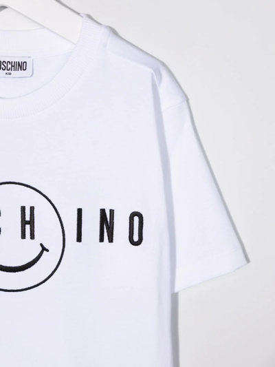 Shop Moschino Logo-print Short-sleeved T-shirt In White