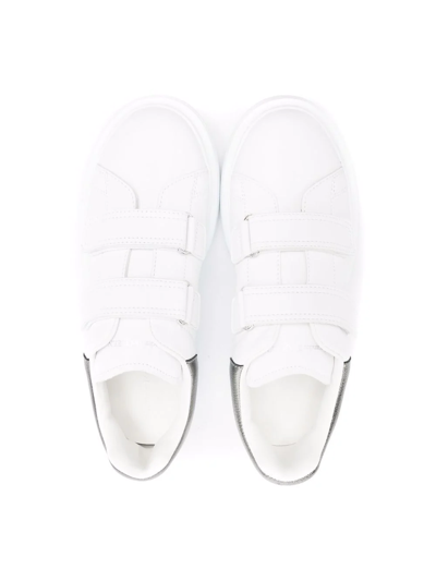 Shop Alexander Mcqueen Leather Touch-strap Sneakers In White