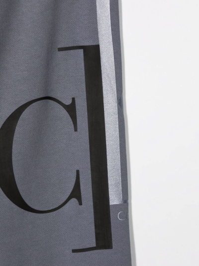 Shop Calvin Klein Logo-print Track Pants In Grey