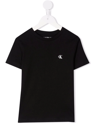 Calvin Klein Logo-print T-shirt In Black