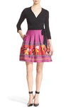 DIANE VON FURSTENBERG 'Jewel' Colorblock Wrap Dress