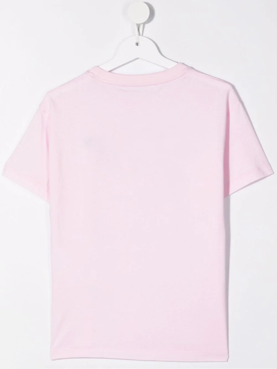 Shop Philosophy Di Lorenzo Serafini Teen Embroidered Logo T-shirt In Pink
