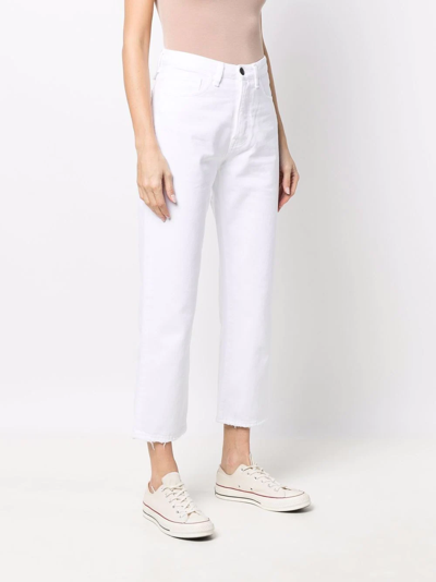 Shop 3x1 High-rise Cropped Jeans In White