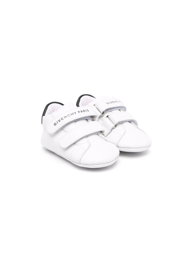 Shop Givenchy Logo-print Touch-strap Trainers In White