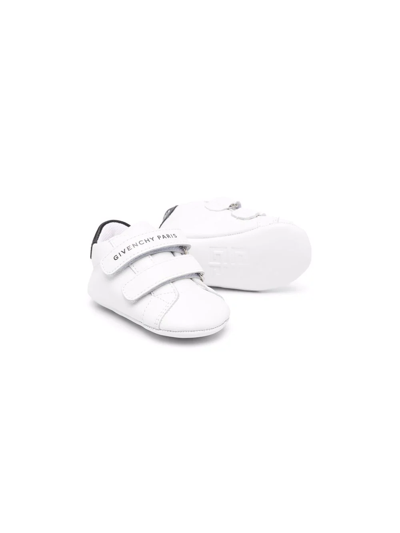 Shop Givenchy Logo-print Touch-strap Trainers In White