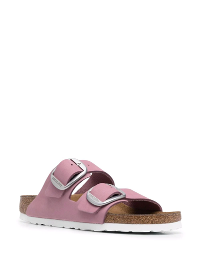 Birkenstock Arizona Big Buckle Nubuck Sandals In Pink