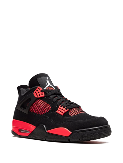 Jordan Air  4 Retro "red Thunder" Sneakers In Black