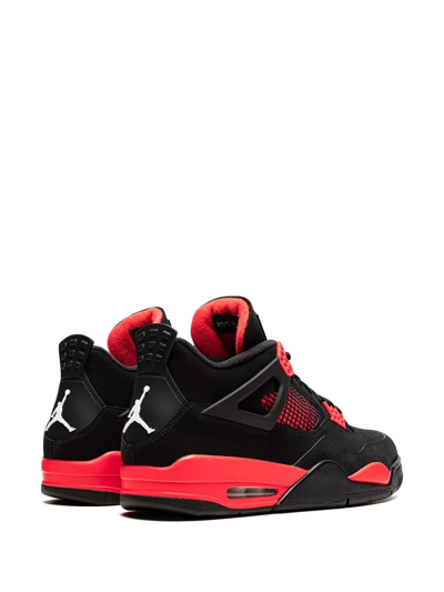 Jordan Air  4 Retro "red Thunder" Sneakers In Black