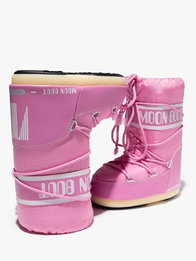 Moon Boot Kids' Little Girl's & Girl's Logo Nylon Boots In Pink