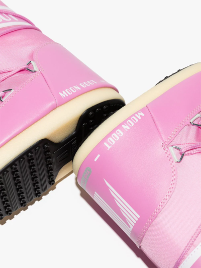 Moon Boot Icon Lace-up Snow Boots In Pink