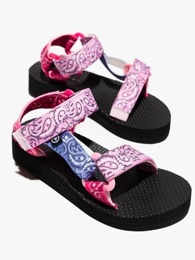 Shop Arizona Love Trekky Bandana-print Sandals In Pink