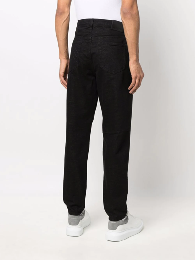 Shop Missoni Zigzag-stitch Slim-fit Jeans In Black