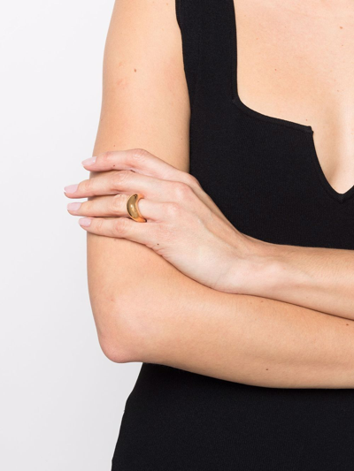 Charlotte Chesnais Lips Curved Ring In Gold