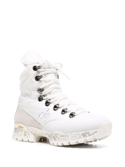 Shop Premiata Midtrecd Lace-up Ankle Boots In White