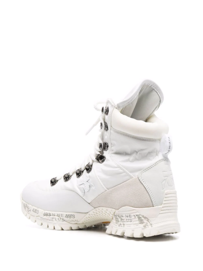 Shop Premiata Midtrecd Lace-up Ankle Boots In White