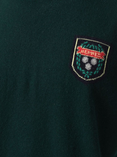 Pre-owned Hermes Logo嵌花上衣（1980年典藏款） In Green