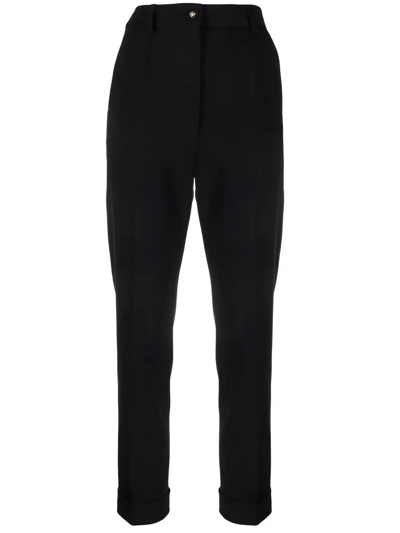 Shop Dolce & Gabbana High-waisted Tailored Trousers In Black