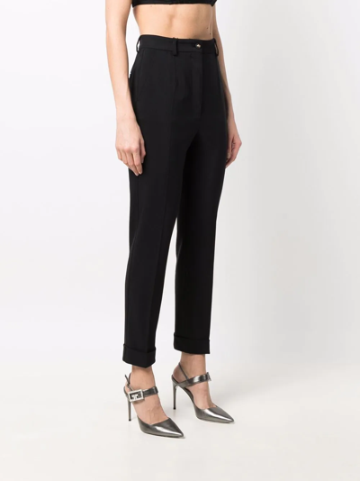 Shop Dolce & Gabbana High-waisted Tailored Trousers In Black