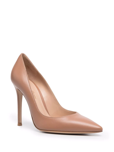 Gianvito Rossi 105mm Gianvito Leather Pumps In Neutral
