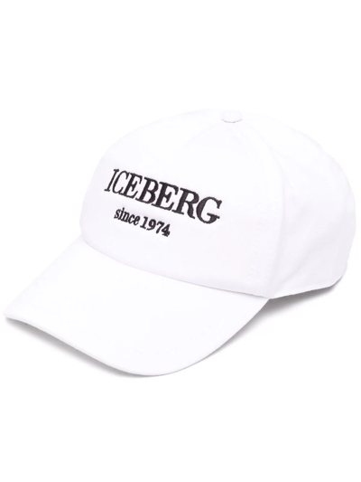 Shop Iceberg Logo-embroidered Cap In White