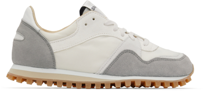 Shop Spalwart Grey & Off-white Marathon Trail Low Sneakers In Light Grey