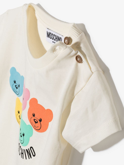 Shop Moschino Teddy Bear Printed Dress In White