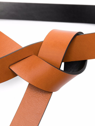 Shop Isabel Marant Lecce Leather Belt In Brown