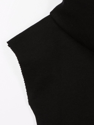 Msgm Hooded T-shirt Dress In Black