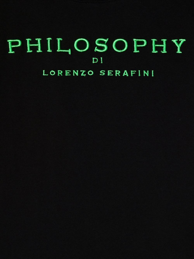 Shop Philosophy Di Lorenzo Serafini Logo Crew-neck T-shirt In Black