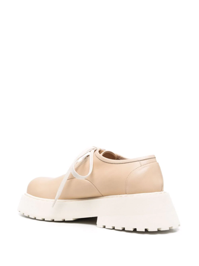 Shop Marsèll Lace-up Leather Shoes In Neutrals