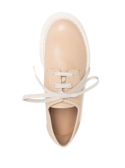 Shop Marsèll Lace-up Leather Shoes In Neutrals