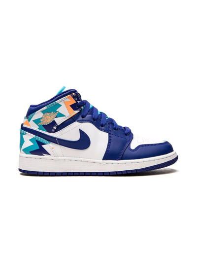 Jordan Air  1 Mid Gs Sneakers In White