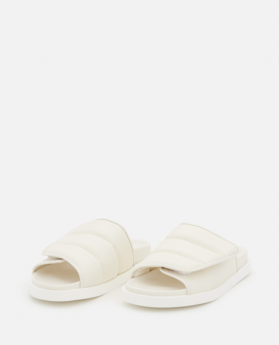 Shop Gia Borghini 10mm Nappa Slippers In White