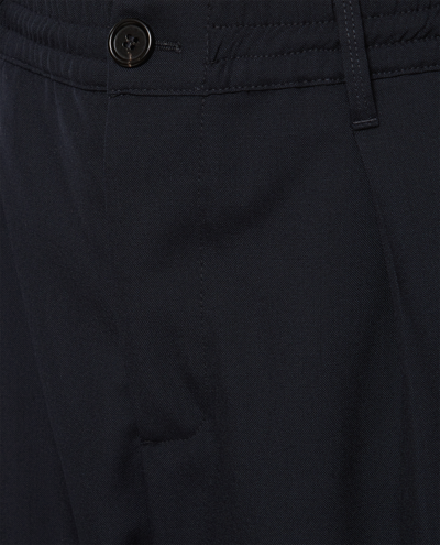 Shop Marni Casual Wool Pants In Blue