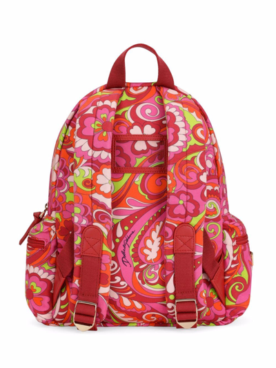 Shop Dolce & Gabbana Paisley-print Cotton Backpack In Pink
