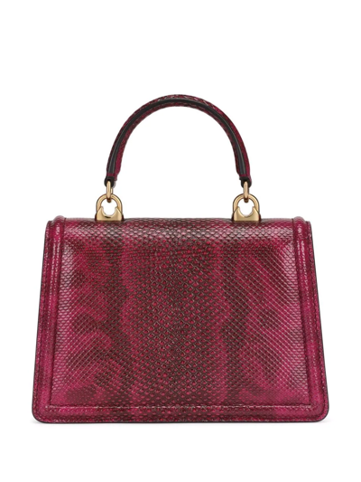 Shop Dolce & Gabbana Small Devotion Top Handle Bag In Pink
