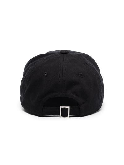 Shop Jacquemus La Casquette Logo-embroidered Baseball Cap In Black