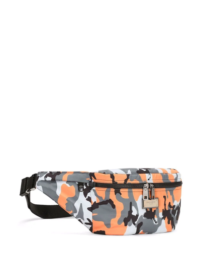 Dolce & Gabbana Camouflage-print Belt Bag In Black