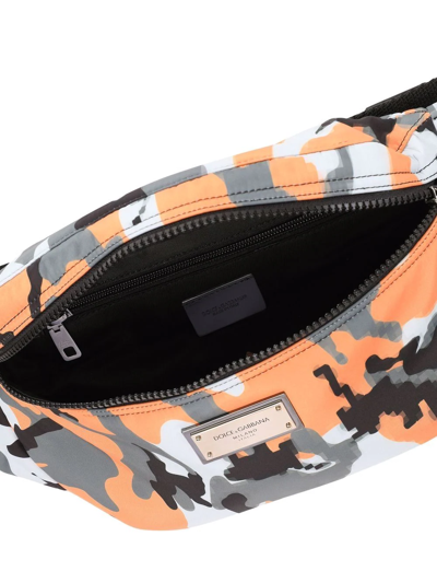 Dolce & Gabbana Camouflage-print Belt Bag In Black