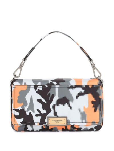 Shop Dolce & Gabbana Camouflage-print Shoulder Bag In Black