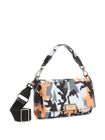 Dolce & Gabbana Camouflage-print Shoulder Bag In Black