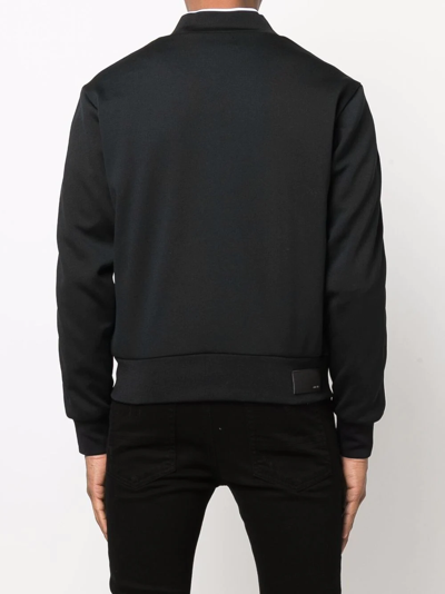 Amiri Western-embroidered Stand-collar Jersey Tracksuit Jacket In Black