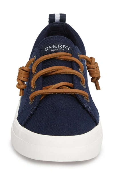 Sperry Pier Wave Ltt Canvas Slip-on Sneaker In Navy  Canvas