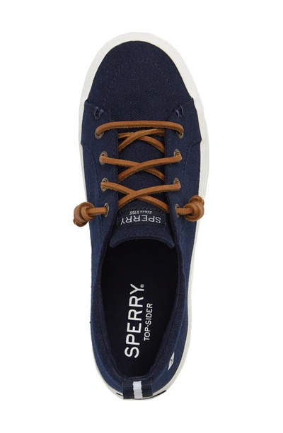 Shop Sperry Crest Vibe Slip-on Sneaker In Navy  Canvas