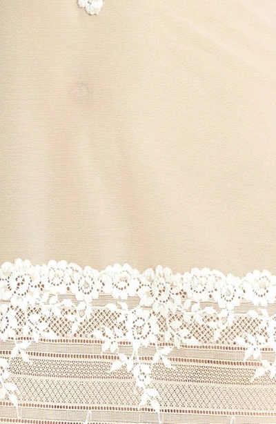 Wacoal 'embrace' Lace & Mesh Chemise In Naturally Nude/ Ivory