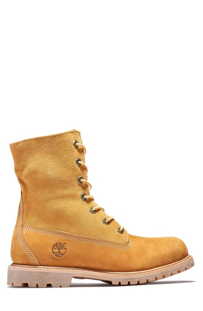 Timberland Authentic Waterproof Teddy Fleece Lined Winter Boot In Wheat Nubuck