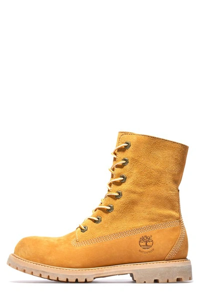Timberland Authentic Waterproof Teddy Fleece Lined Winter Boot In Wheat Nubuck